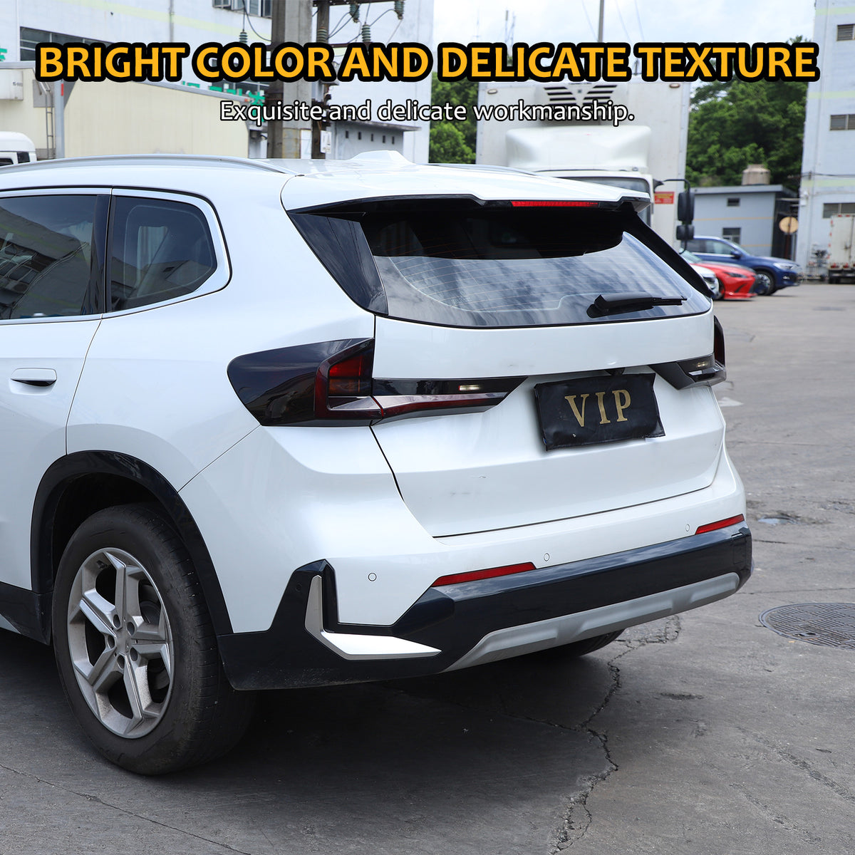 Smoked Black Rear Tail Light Guard Decor Cover Trim For BMW X1 iX1 U11 2023+ 19