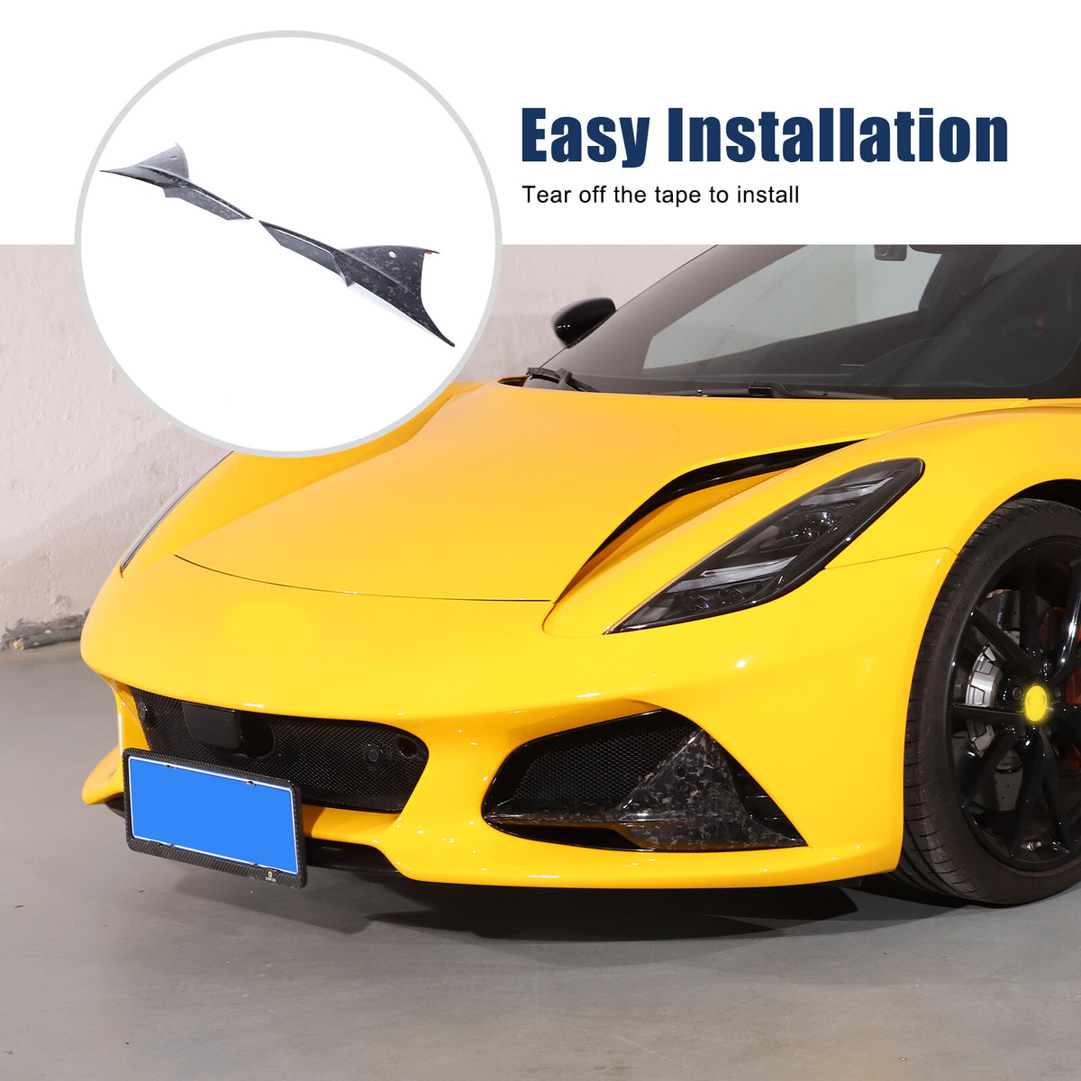 Forged Real Carbon Fiber Front bumper Grille camera Trim For Lotus EMIRA 2023-25 10
