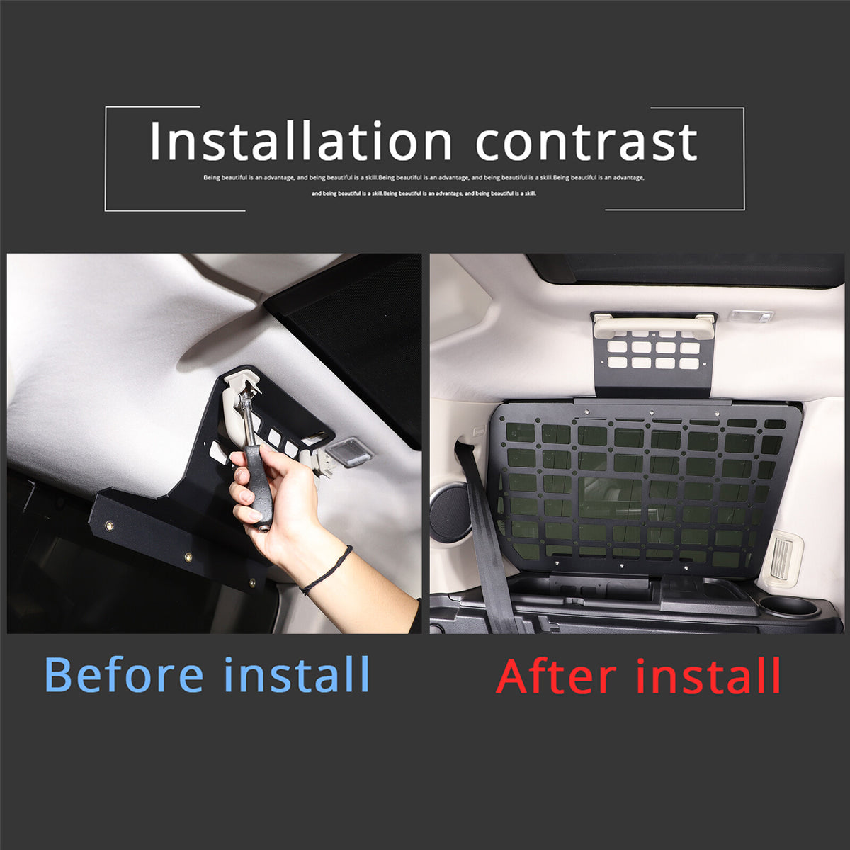 For Land Rover LR3 LR4 L319 04-16 Left Rear Window Molle Panel Modular Storage 22