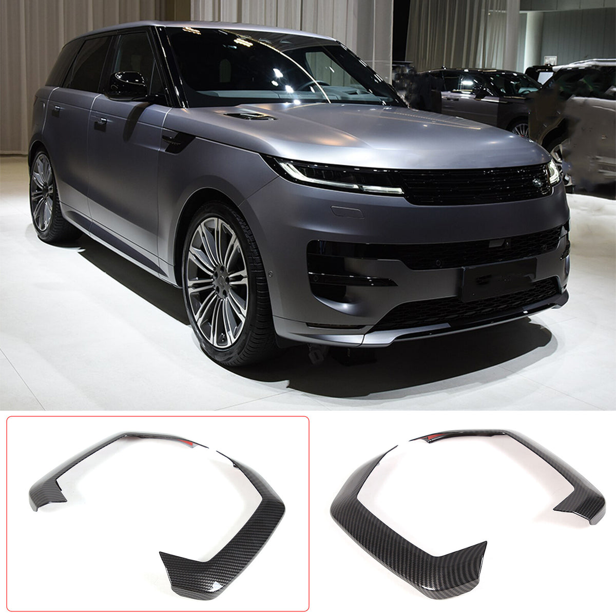 ABS Carbon Interior Rear Air Vent Cover Trim Set For Range Rover Sport 23-24 14