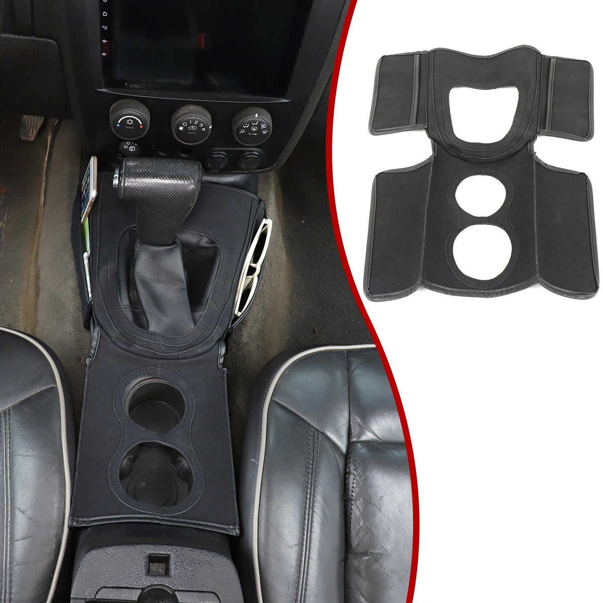 Suede Cloth Center Console Gear Shift Trim Cover For Hummer H3 2005-2009 US 1