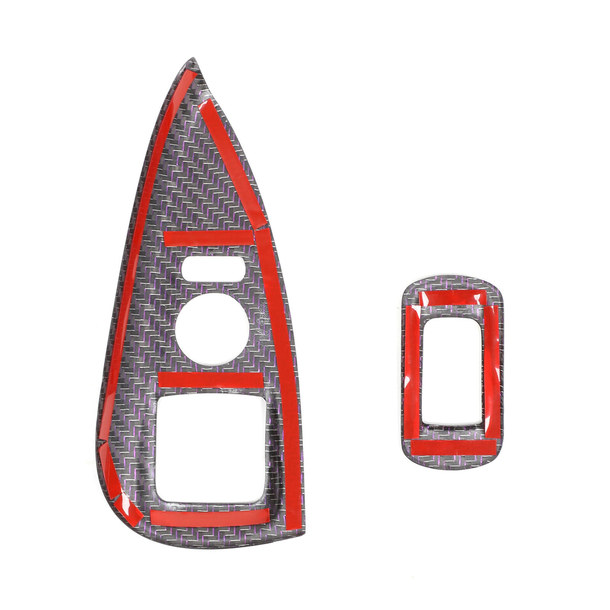 Real Carbon Fiber Window Lift Switch Button Trim Frame For Corvette C6 2005-2013 18