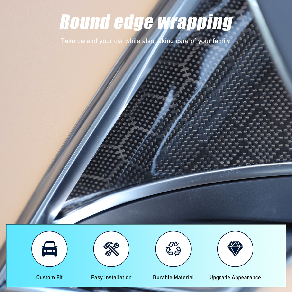 Honeycomb Carbon Fiber Interior Door Panel Trim For LR Range Rover Vogue L460 9