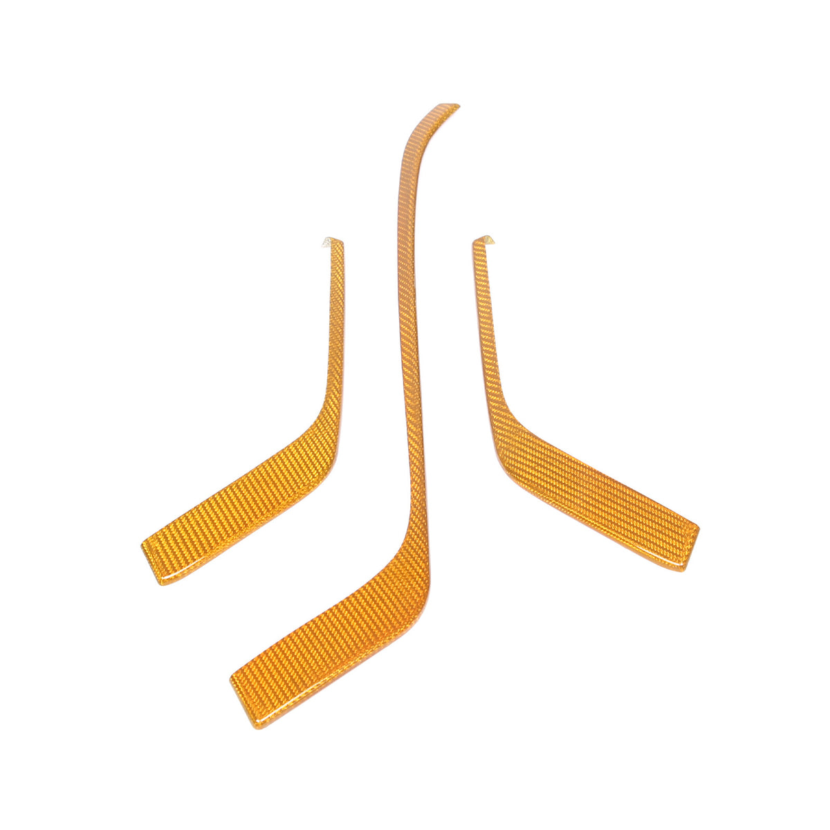 Yellow Carbon Fiber Console Side Dashboard Trim Strip For Corvette C8 20-25 13