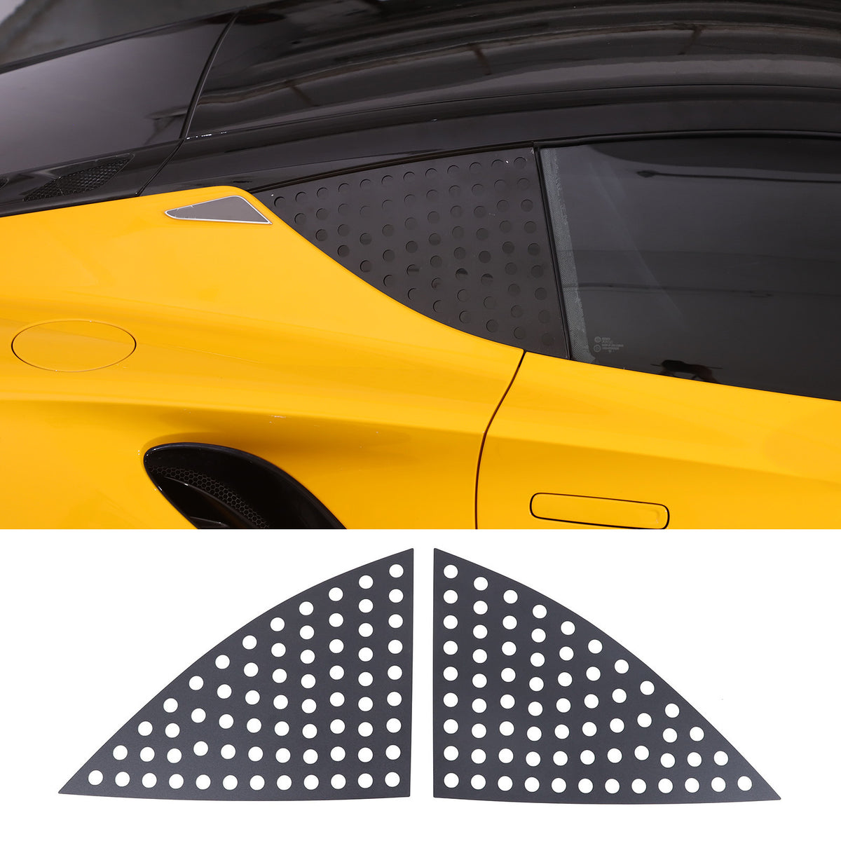 Alloy Exterior Rear Quarter Window Pillar Cover Trim For Lotus EMIRA 2021-2025 11