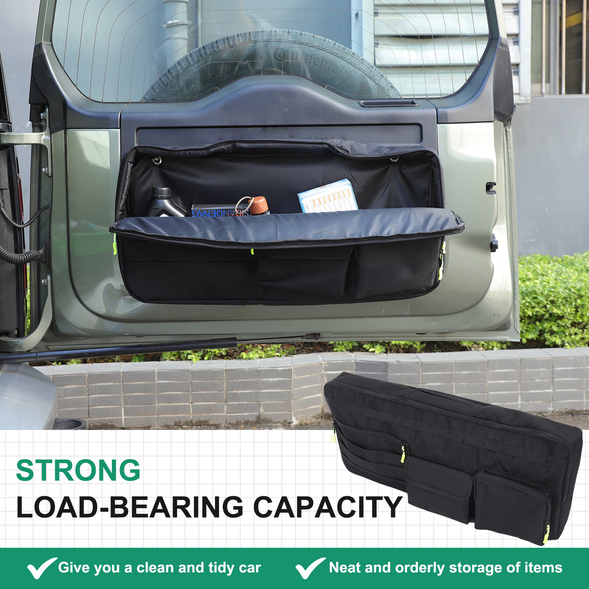 Rear Door Tailgate Trunk Storage Bag Cargo Tool For LR Defender L663 2020-24 11