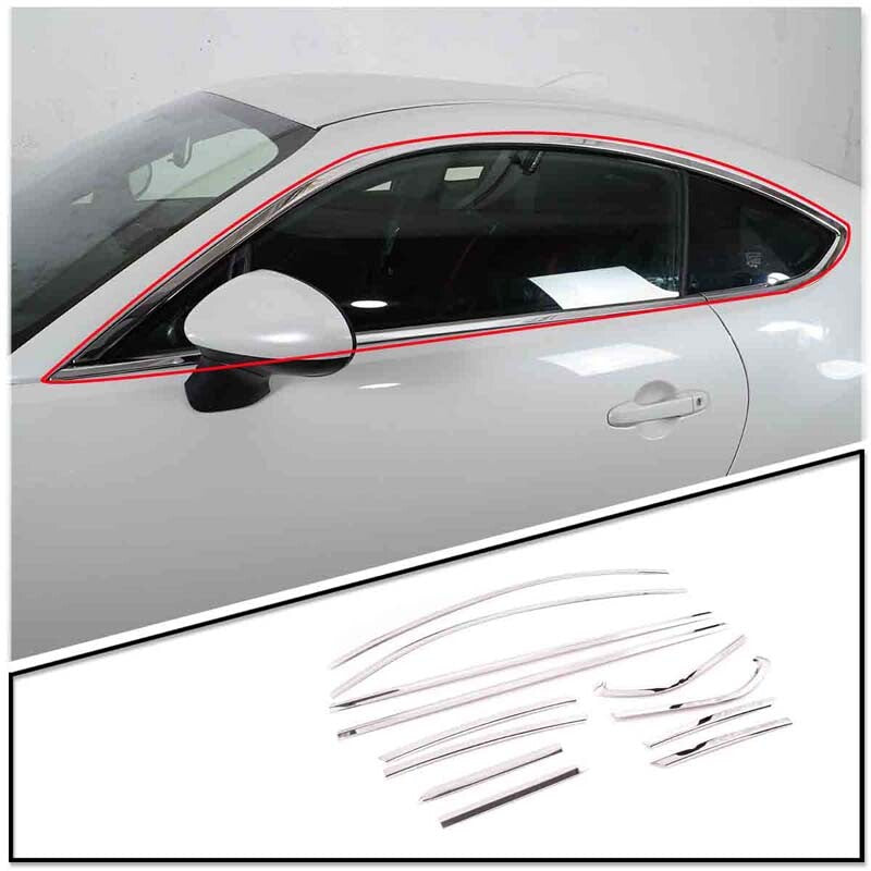 Silver Steel Window Decorate Strip Trim For Subaru BRZ 2022 9