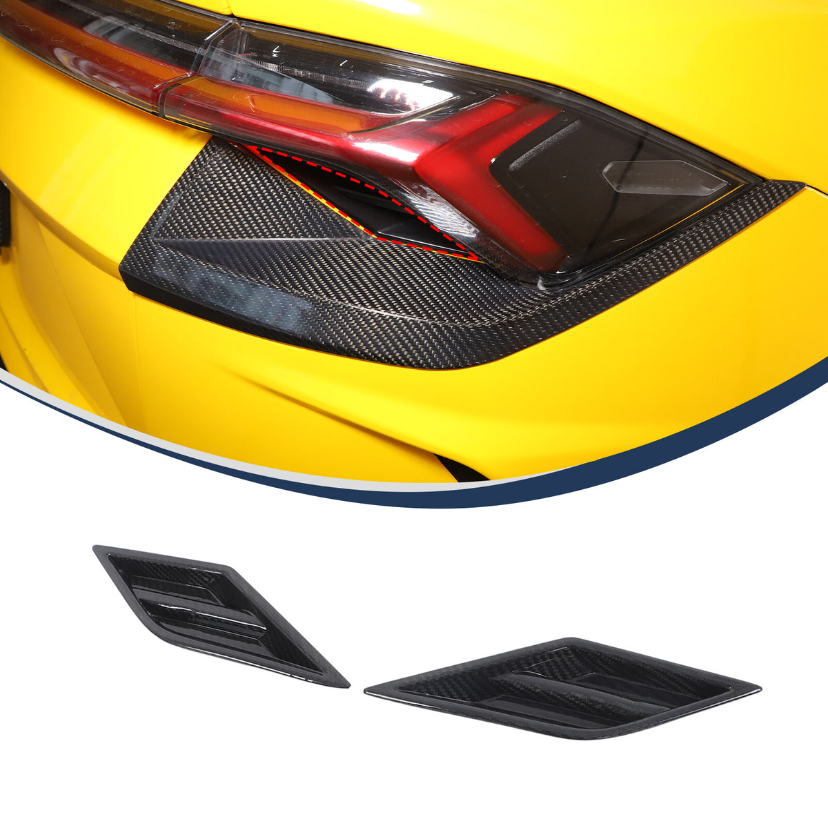 Real Carbon Fiber Rear Bumper Taillight Lower Trim For Lamborghini URUS 18-23 US 2