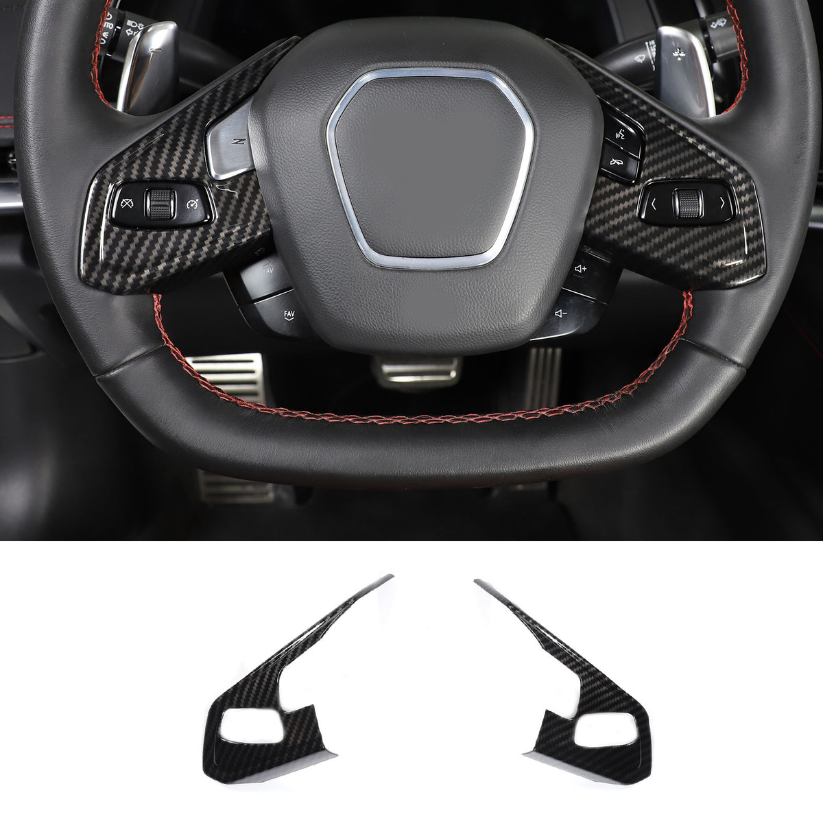 ABS Carbon Fiber Interior Center Console Trim Accessories For Corvette C8 2026+ - Styles 21-25 3