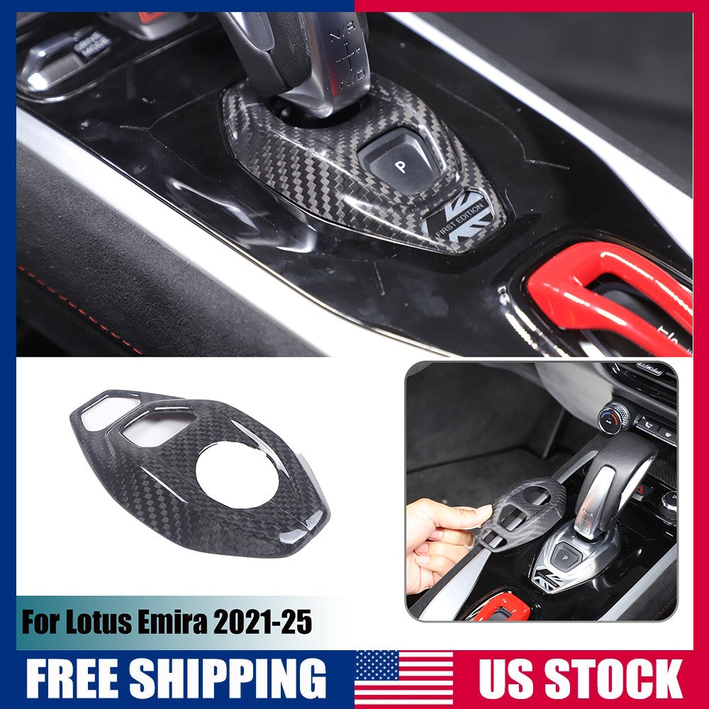 Real Carbon Fiber Console Gear Base Cover Trim For Lotus Emira V6 I4 2021-25 US 1
