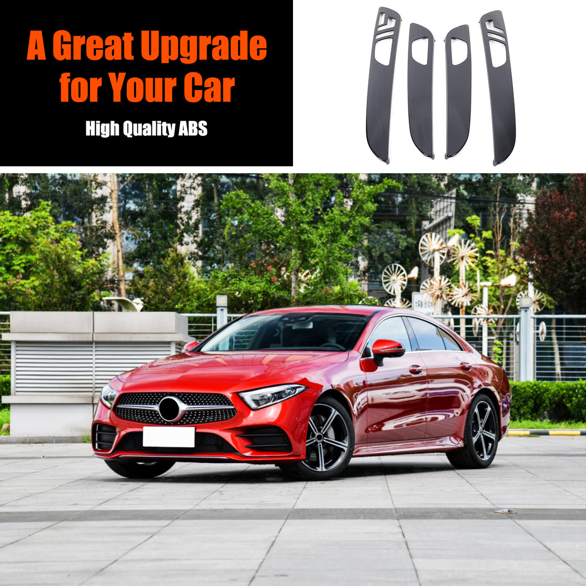 Glossy Black Car Interior Door Panel Cover Trim For Benz GLE GLS ML GL 13-19 US 11