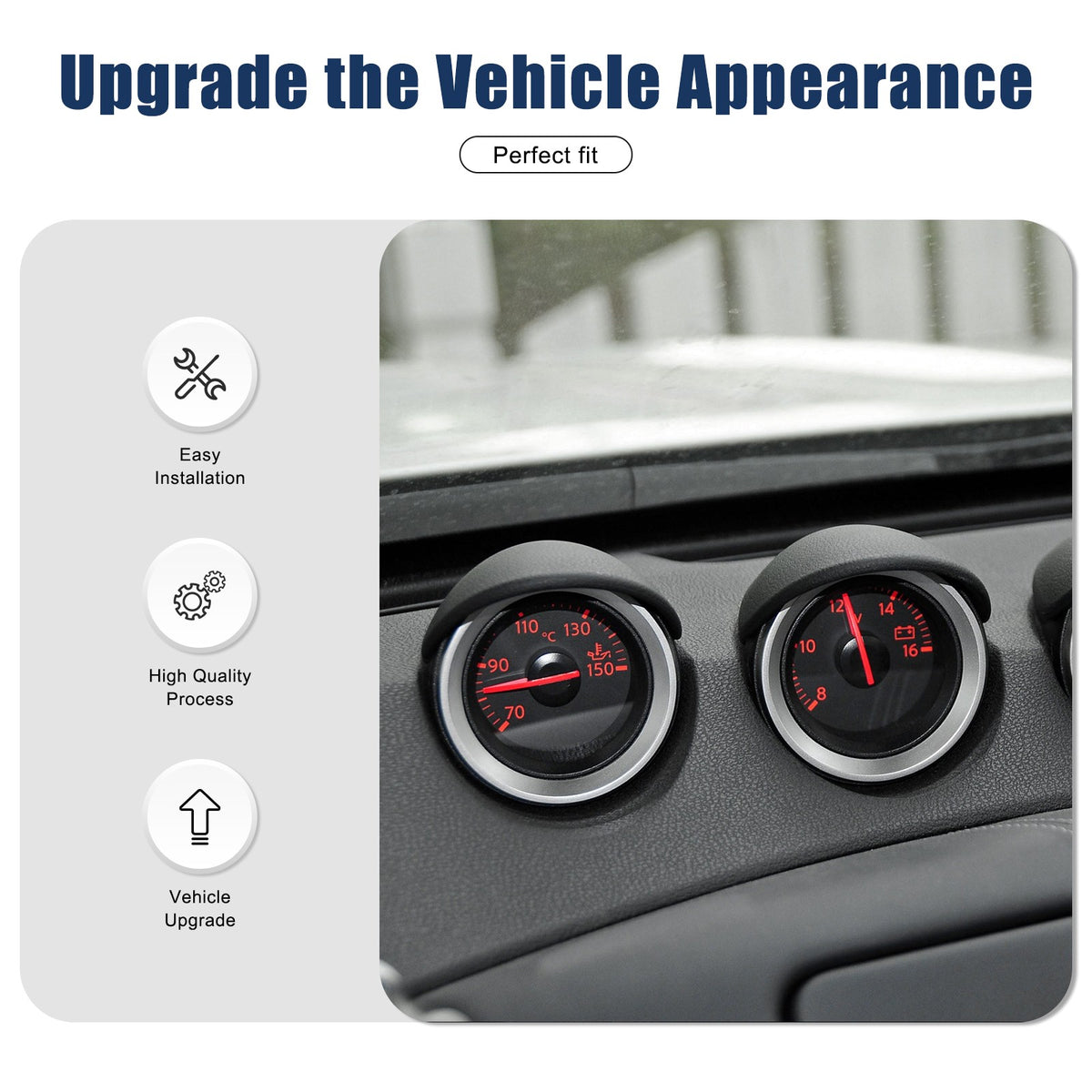 Red Real Carbon Fiber Triple Gauge Bezel Trim Cover For Nissan 370Z 2009-20 15