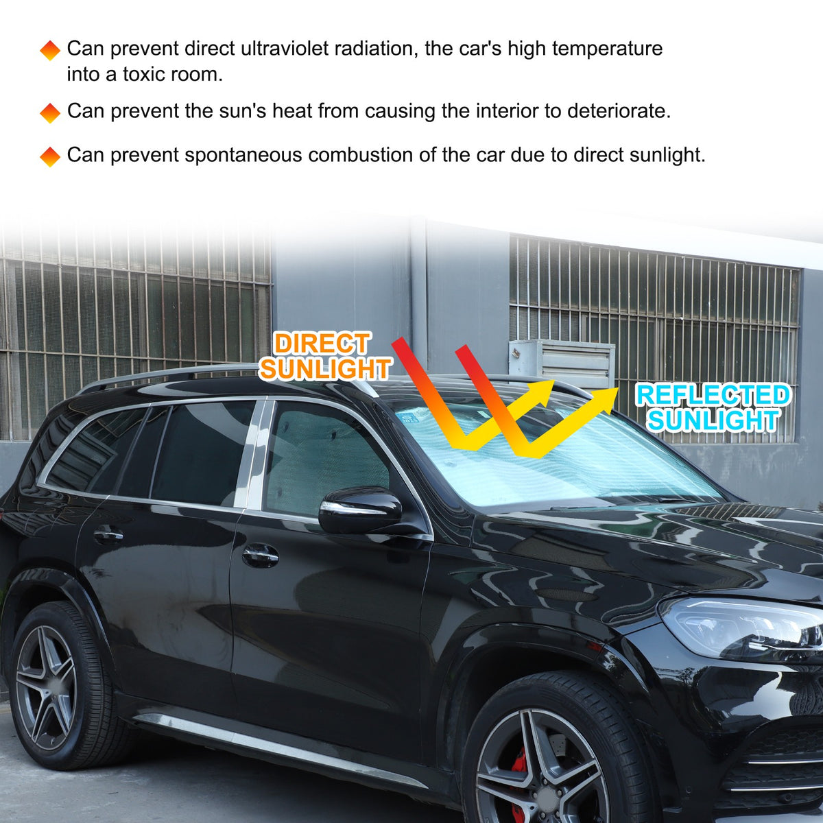 Car Full Window Sunshade Cover Shades Sun Visor For Benz GLS X167 20-24 US 2
