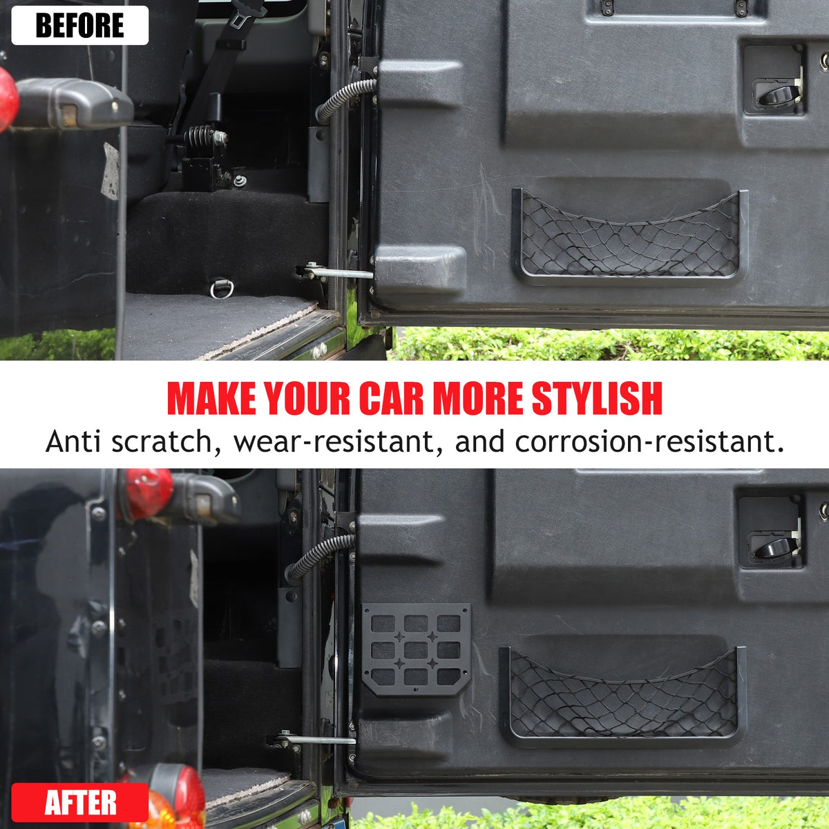 Tailgate Molle Panel Storage Basket For Land Rover Defender L316 2004-2018 13
