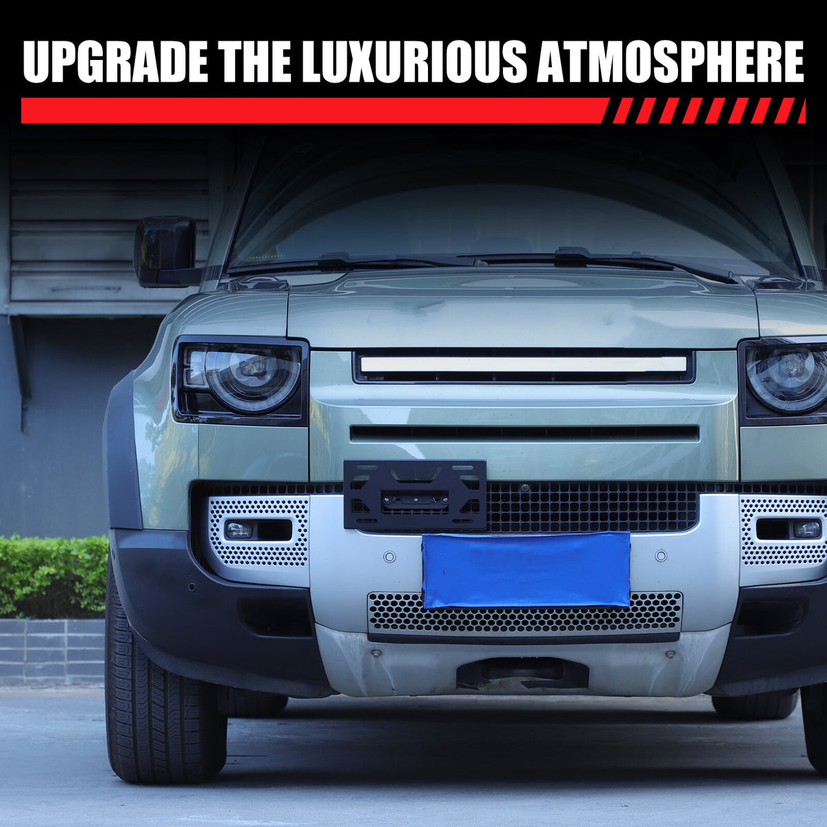Front Bumper Tow Hook License Plate Mount Bracket For LR Defender L663 20-24 US 11