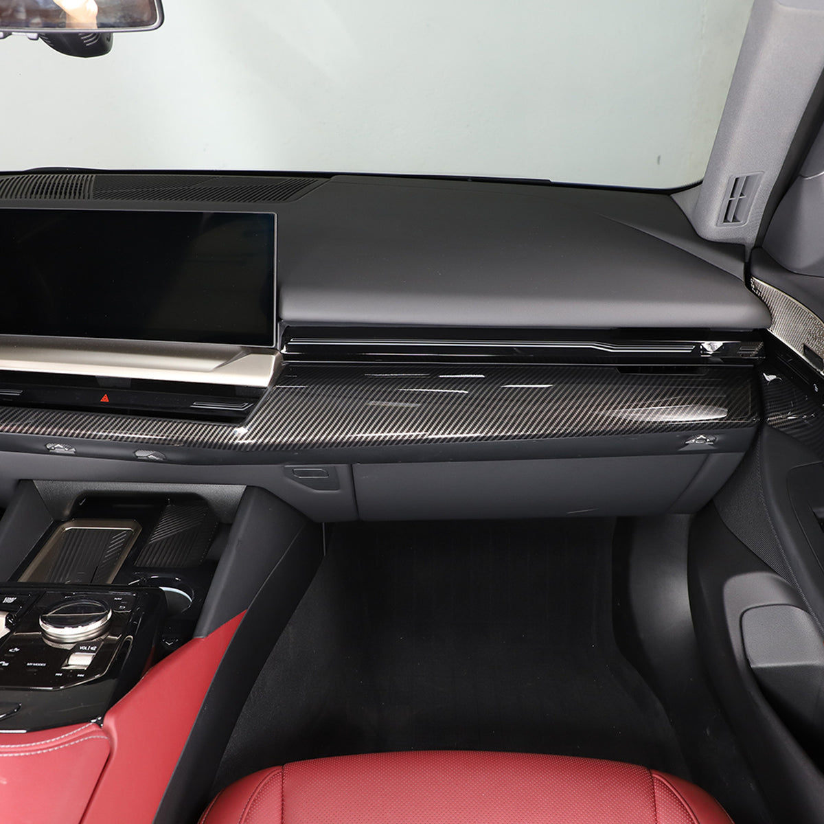 Carbon Fiber Console Dashboard Panel Trim Cover For BMW 5 Series G60 i5 24+ US 21
