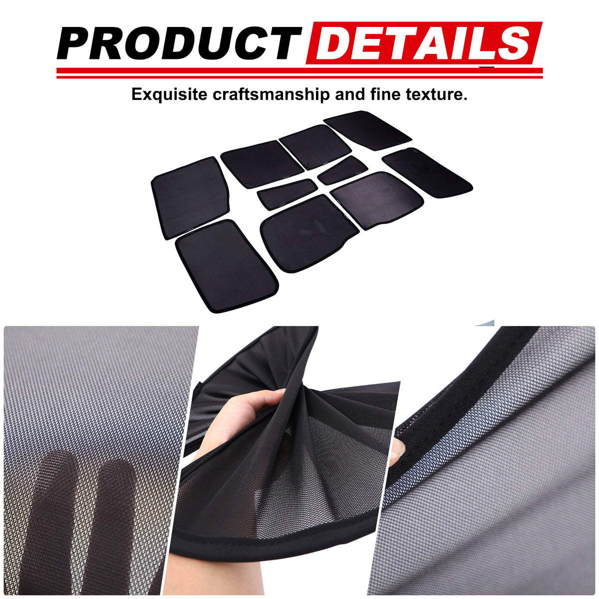 Window Screen Sun Shade Mesh Cover Windshield For Toyota Land Cruiser LC250 24+ 15