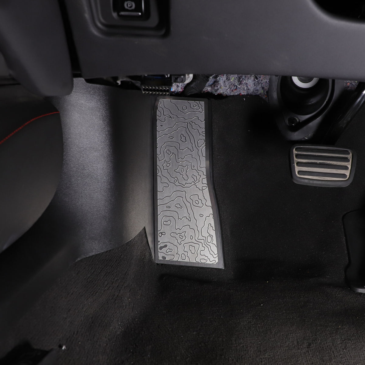 Silver Stainless Steel Left Foot Rest Pedal for Corvette C8 2020+ 12
