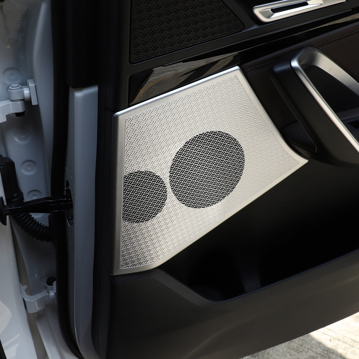 Silver Steel Front& Rear Door & Audio Speaker Tweeter Mesh Cover For BMW X1 23+ 6