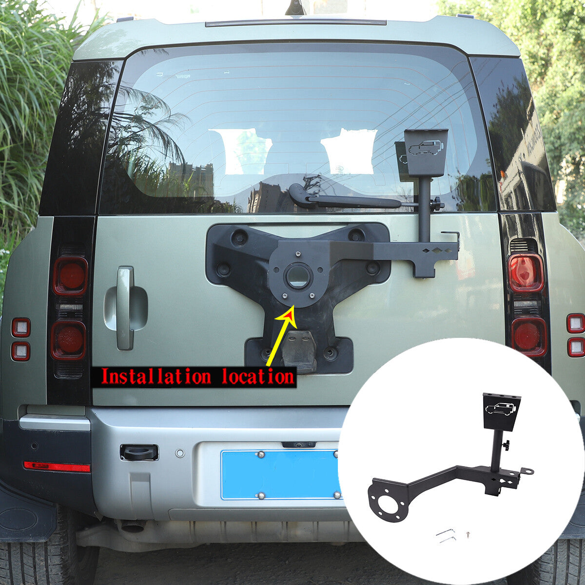 Tailgate flagpole Antenna Bracket Accessory For Land Rover Defender 90 110 2020+ 2