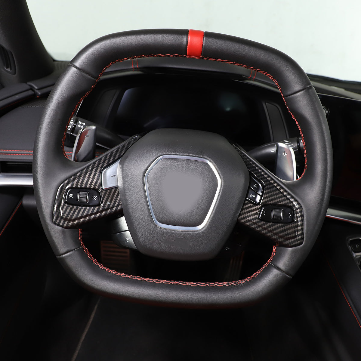 Carbon Fiber ABS Interior Full Decor Cover Trim Kit For Corvette C8 2020-2025 - Styles 1-5 39