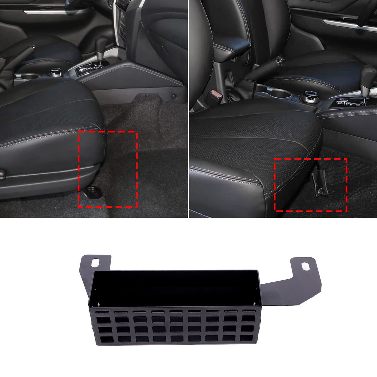 Steel Passenger Seat Under Storage Basket Box For Mitsubishi L200 2019-2023 5