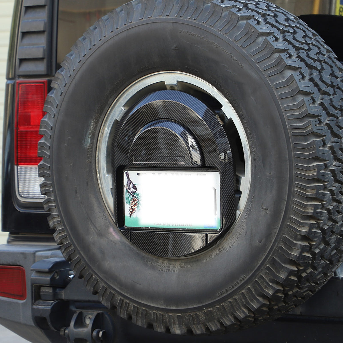 Carbon Spare Tire License Plate Base Cover For Hummer H2 2003-09 OE:25782333 US 21