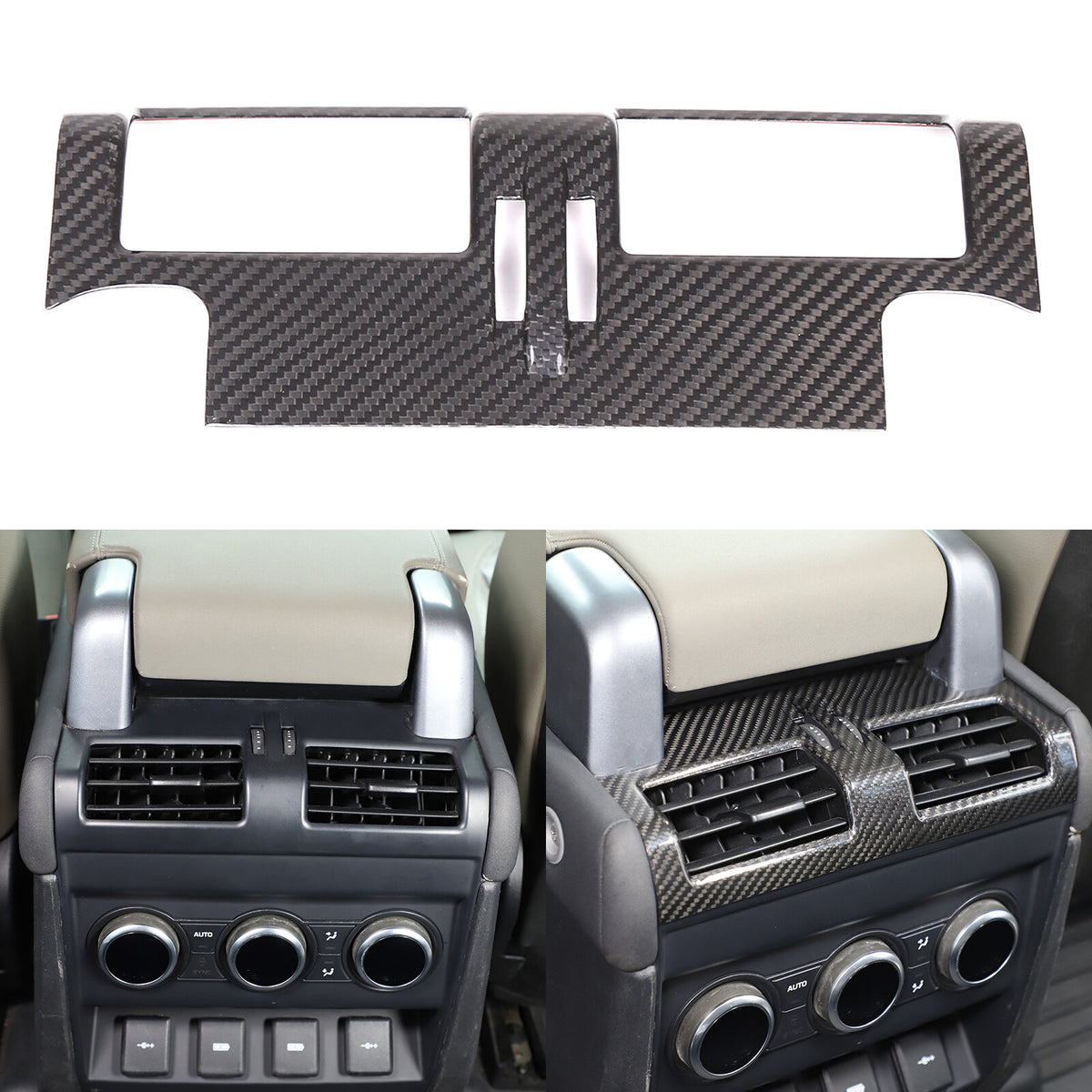 Real Carbon Fiber Rear Air Outlet Vent Panel Trim Cover For LR Defender 2020-24 19