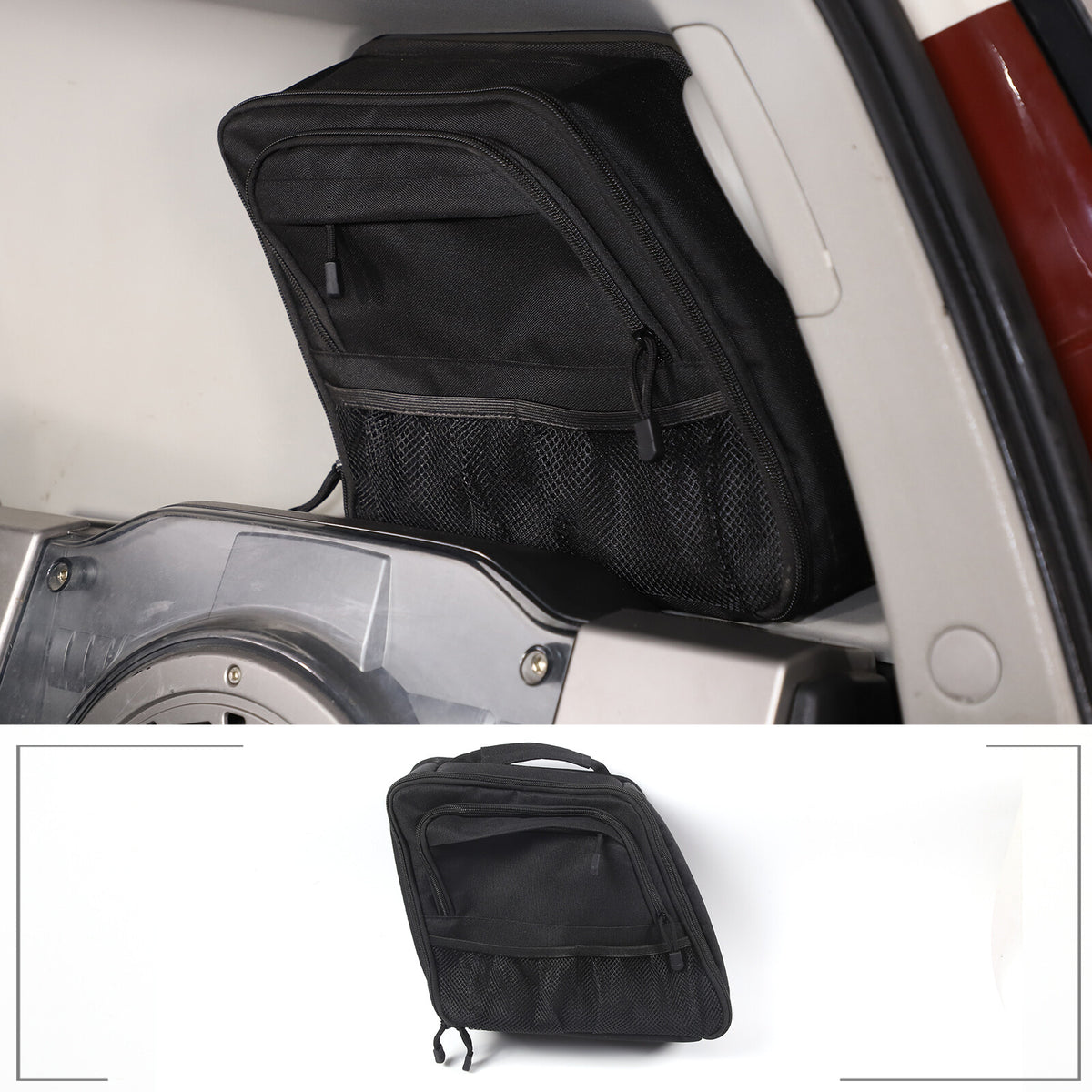 Black Trunk Right Side Window Storage Bag For Toyota FJ Cruiser 2007-2021 4