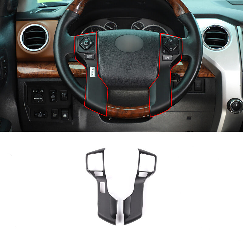 Matte Black Full Interior Center Console Trim Cover Set For Toyota Tundra 14-21 5