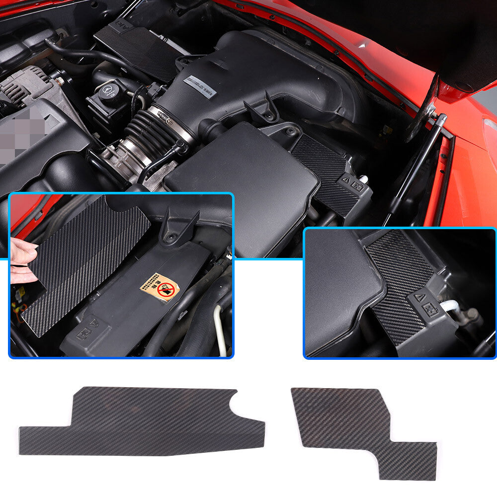 Real Dry Carbon Fiber Intake Manifold Cover Engine Set For Corvette C6 2005-13 16