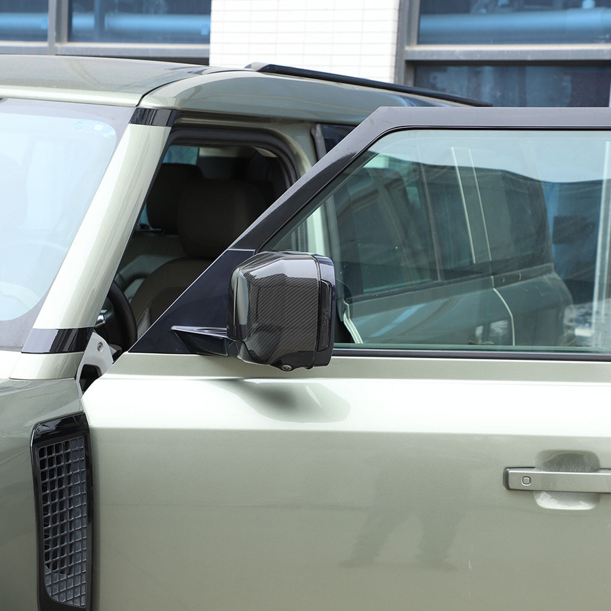 Real Carbon Fiber Rearview Mirror Cover Trim For Land Rover Defender L663 20-25 22