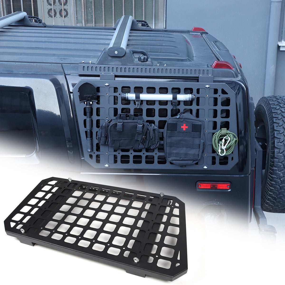 Modular Storage Panel Trunk Left Side Window Molle Shelf For Hummer H2 03-09 US 19