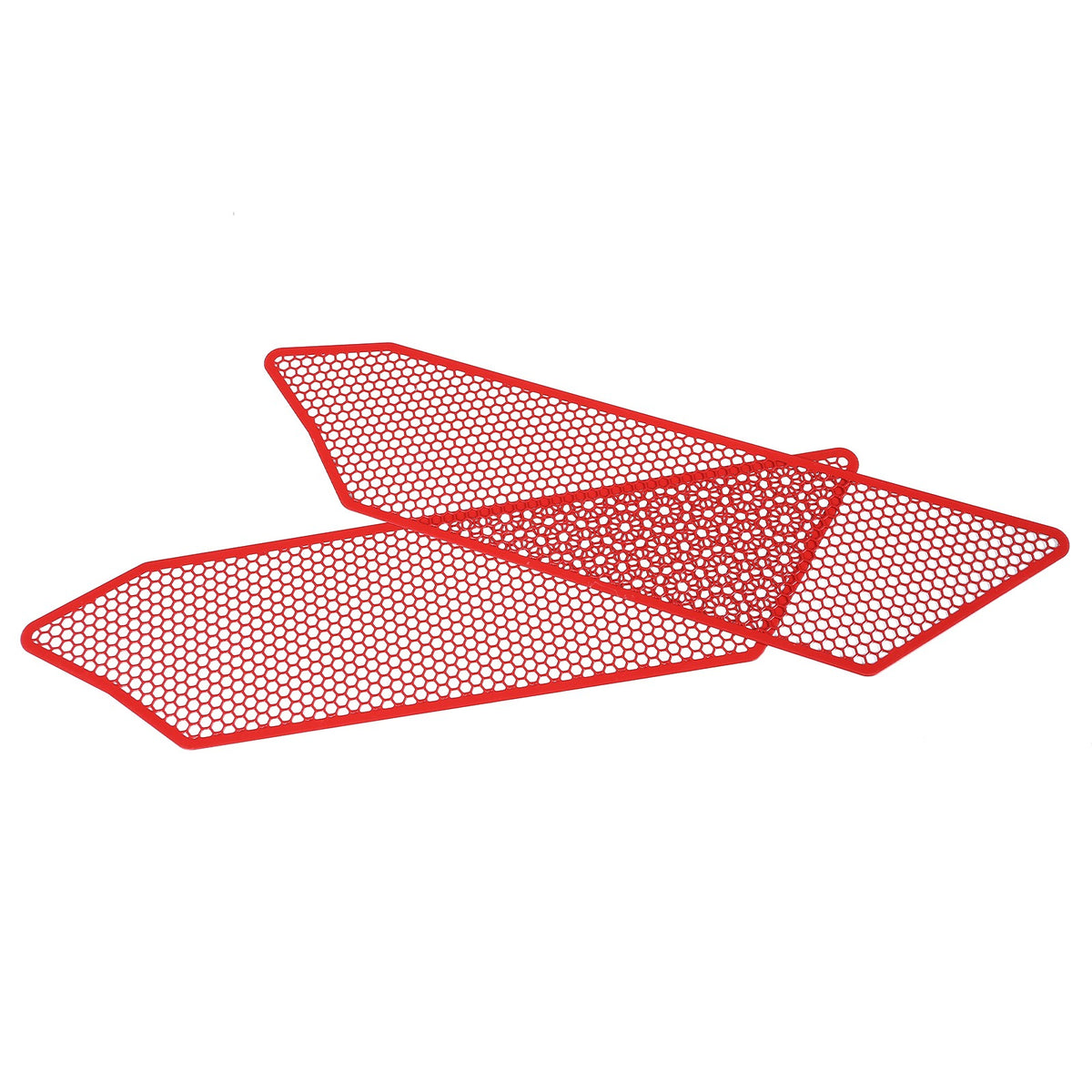 Red Stainless Steel Front Grille Insect Screen Trim For Corvette C8 2020+ 7