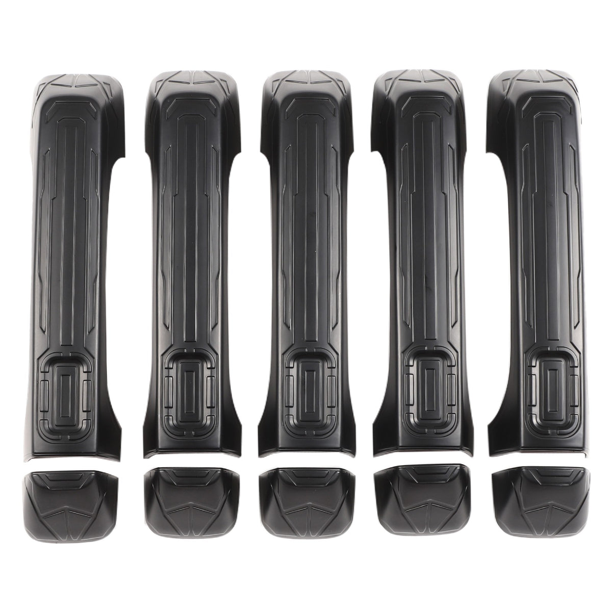 Mecha Matte Black ABS Door + Tailgate Handle Cover Trim For Hummer H3 2005-2009 16