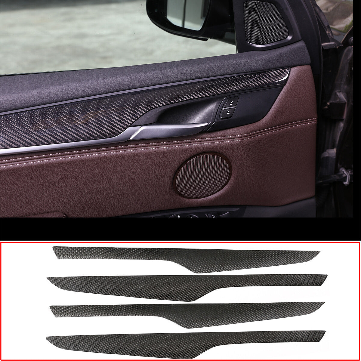 17PCS Real Dry Carbon Fiber Interior Trim Decor Cover For BMW X5 F15 2014-2018 62