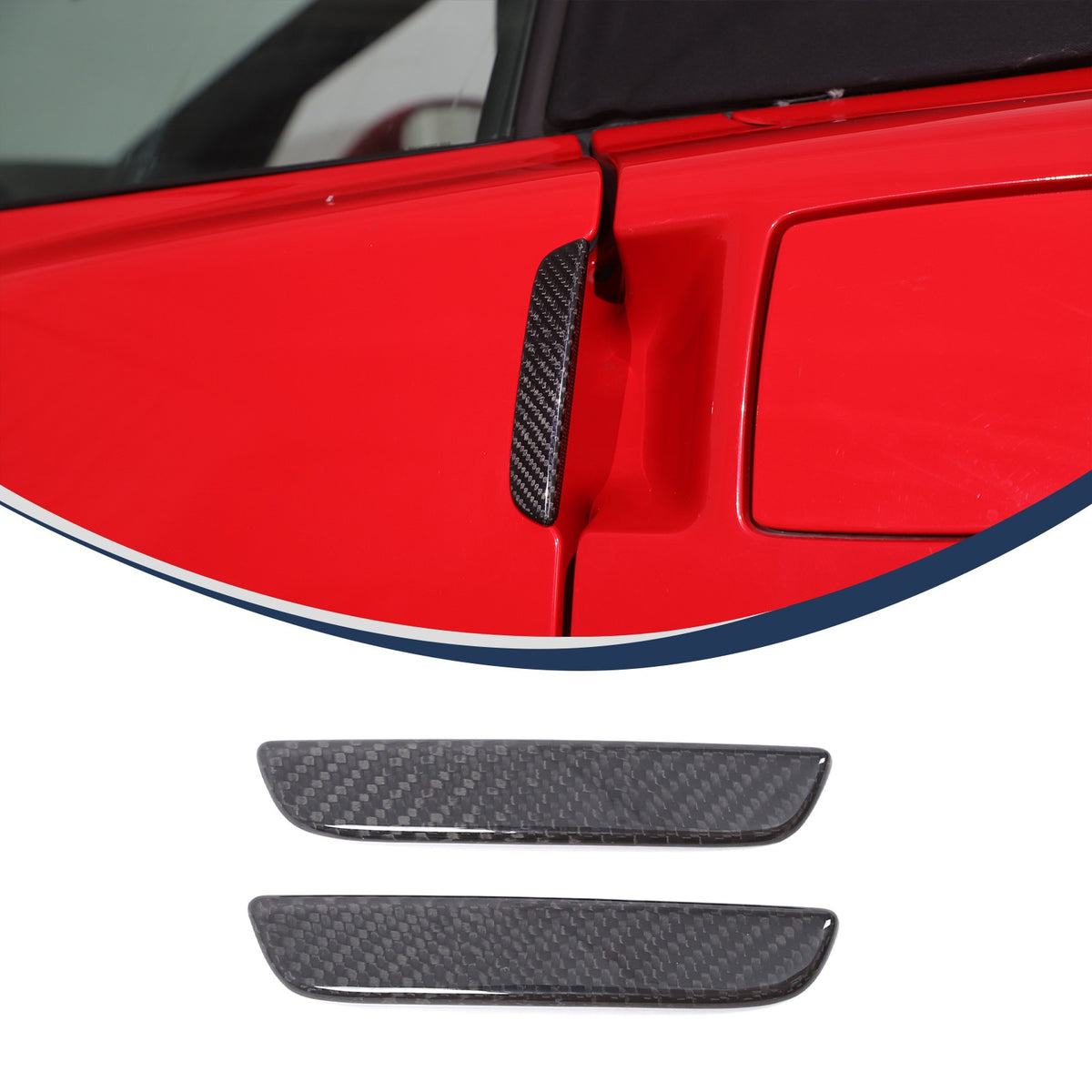 Real Dry Carbon Fiber Door Handle Trim For Corvette C6 2005-2013 1