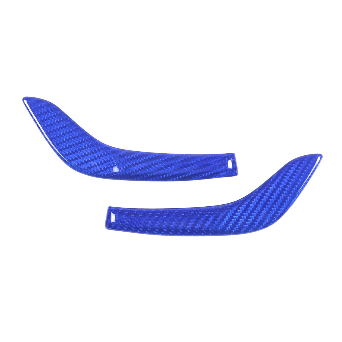 Blue Real Carbon Fiber Gear Shift Knob Side Trim Cover For Maserati Ghibli 19-23 6