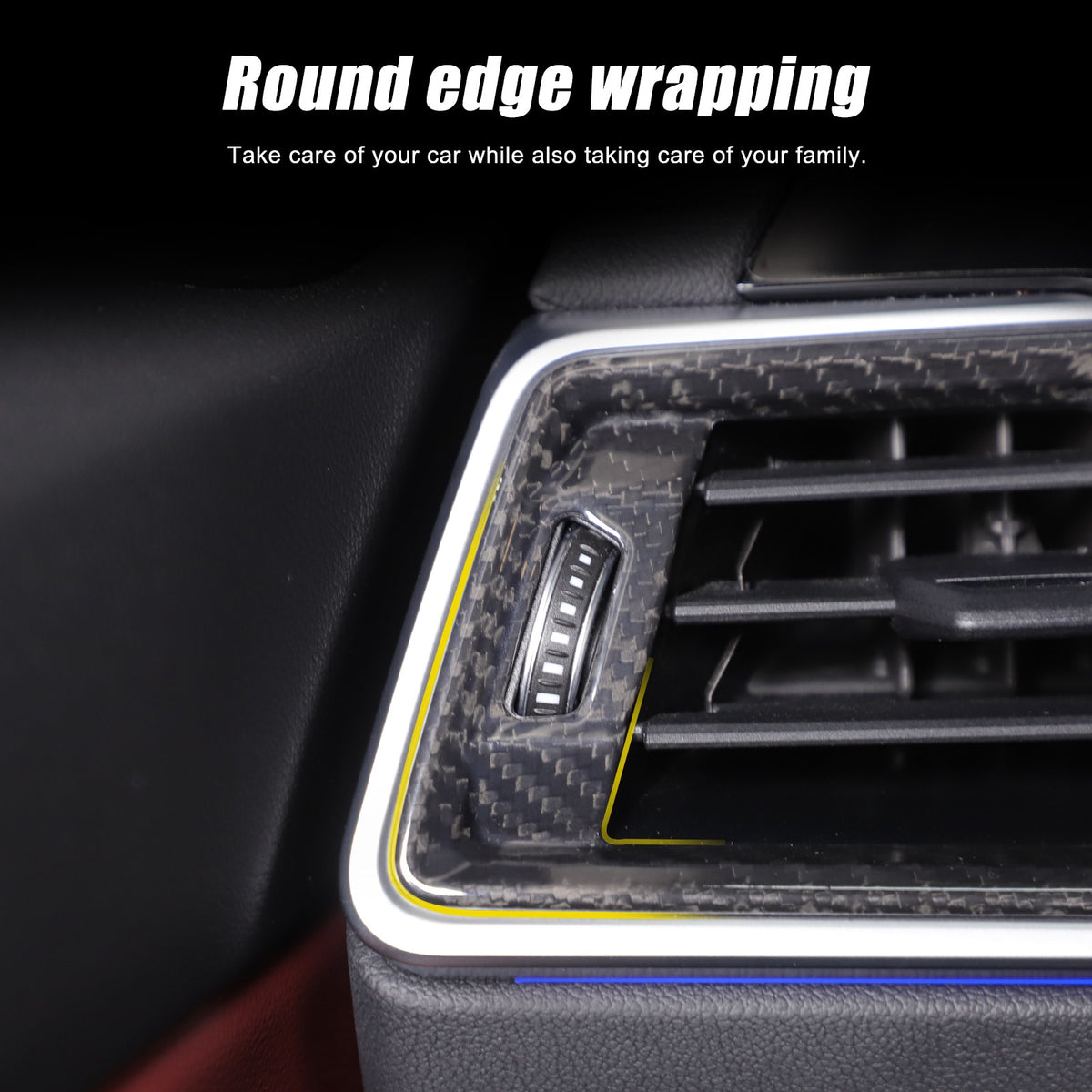 Real Carbon Fiber Side Air Vent Outlet Trim For BMW 3 Series G20 G21 20-22 14