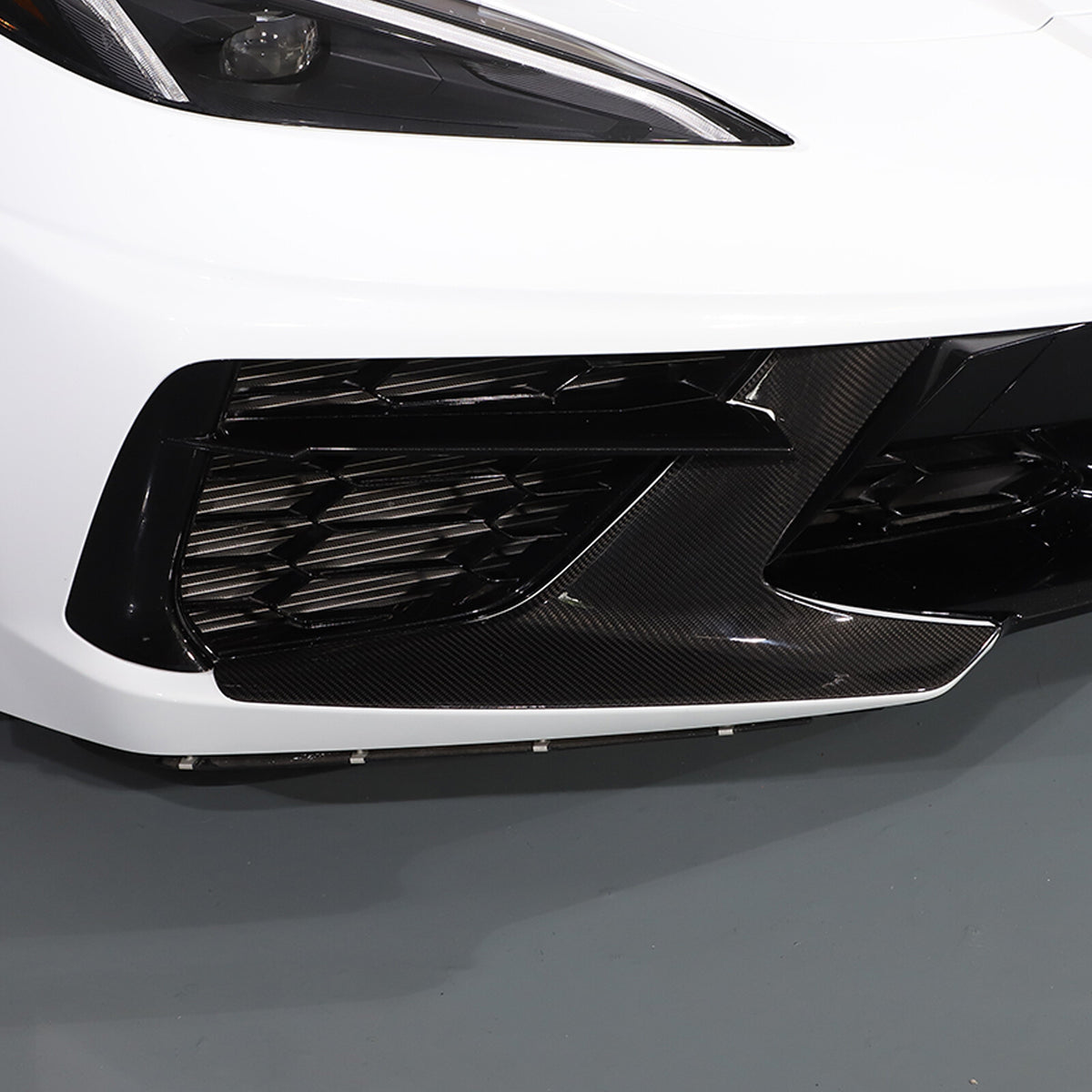 Dry Carbon Car Front Bumper Side Grille Trim Cover For Corvette C8 Z51 2020-2026 8