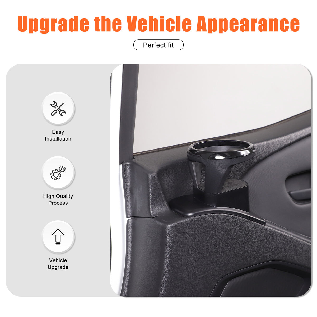 ABS Right Side Interior Door Panel Cup Holder Trim For Nissan Frontier 2022+ 6