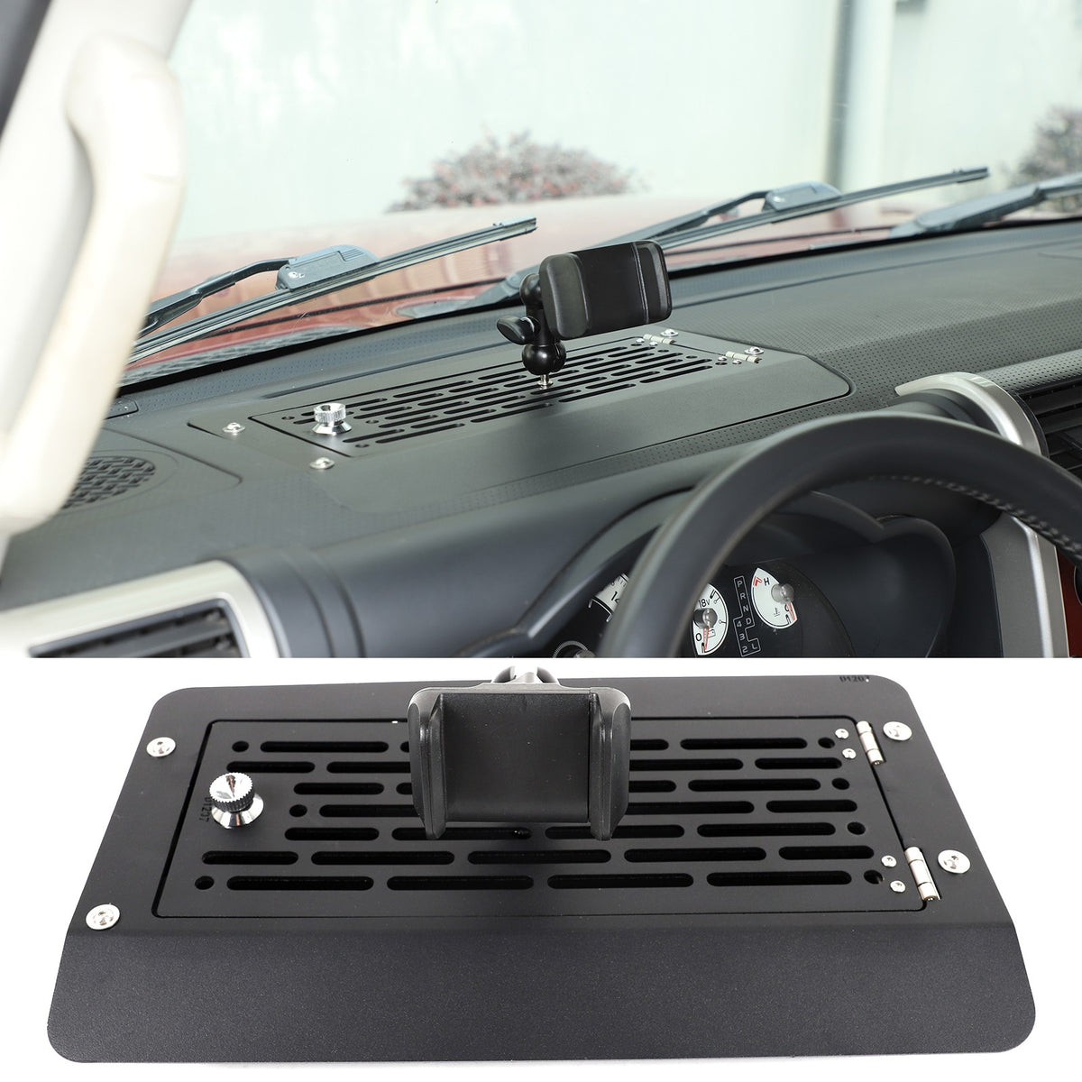 Phone Holder Clip with Dashboard Password Box For Toyota FJ Cruiser 2007-21 12