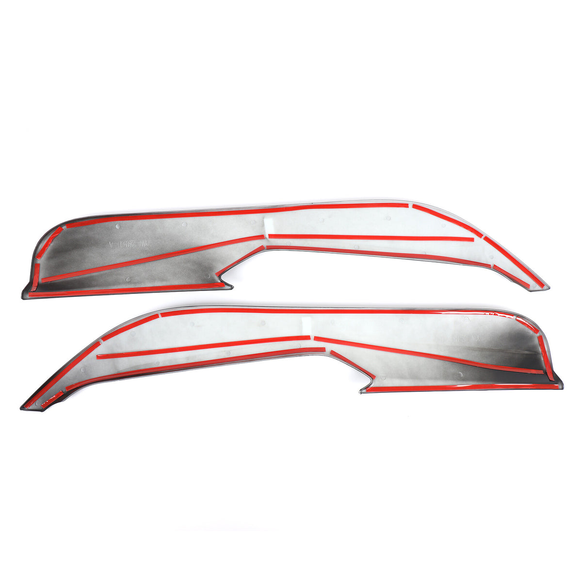 Glossy Piano Black ABS Interior Door Anti-Kick Panel Trim For Corvette C8 2020+ 15