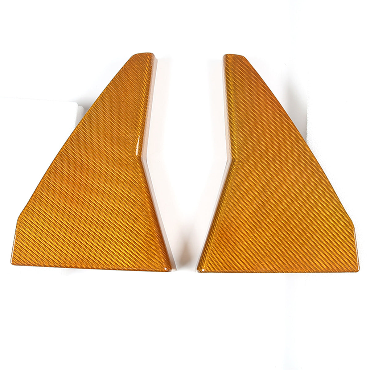 Yellow Carbon Fiber Rear Window Corner Cover Trim Frame For Corvette C8 20-26 11
