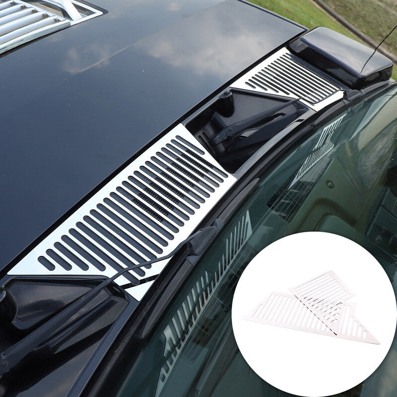 Silver Steel Front Engine Hood Air Outlet Vent trim cover For Hummer H2 03-09 US 2
