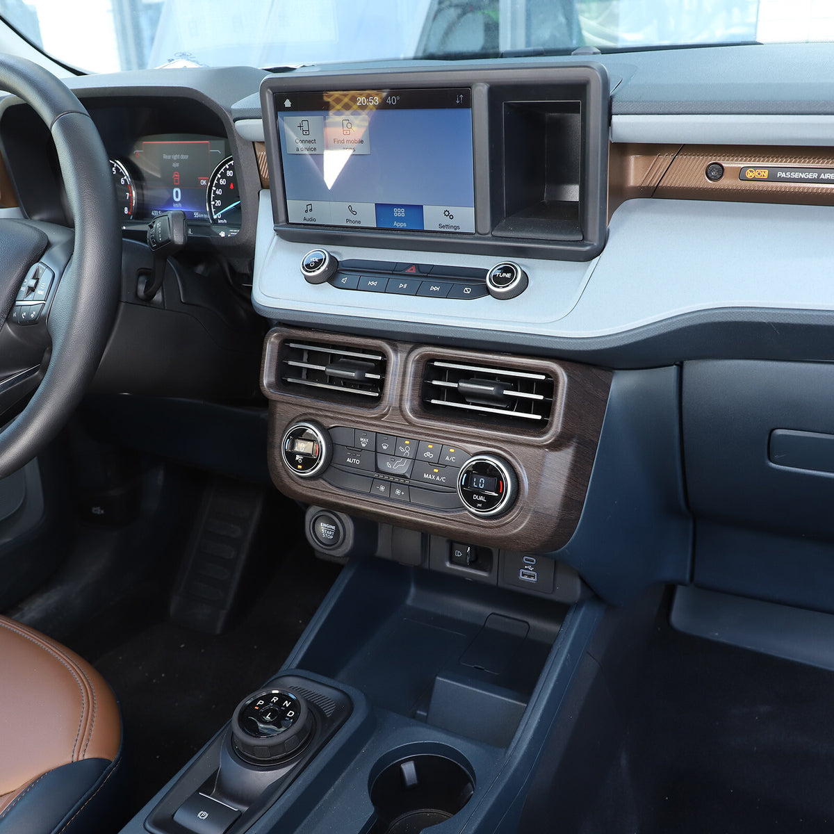 Oak Wood Grain Interior Decor Trim Cover Set Kit Fits Ford Maverick 2022-2024 48