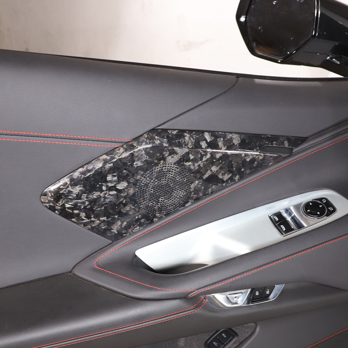 Forged Carbon Fiber Interior Door Speaker Cover For Corvette C8 Z51 Z06 1LT 20+ 12