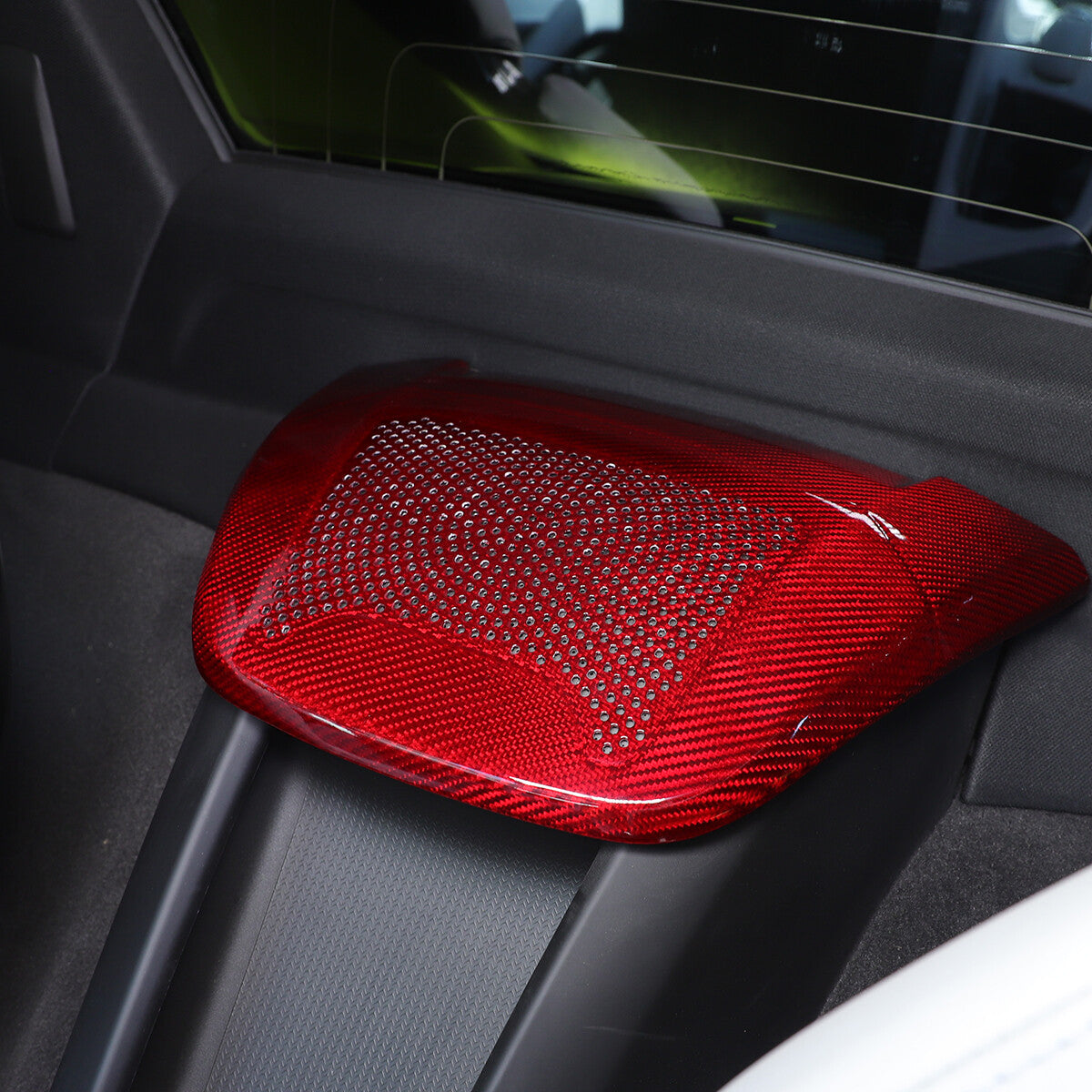 Red Real Carbon Rear Speaker Cover For Corvette C8 C8 Convertible 2LT 3LT 20-26 13