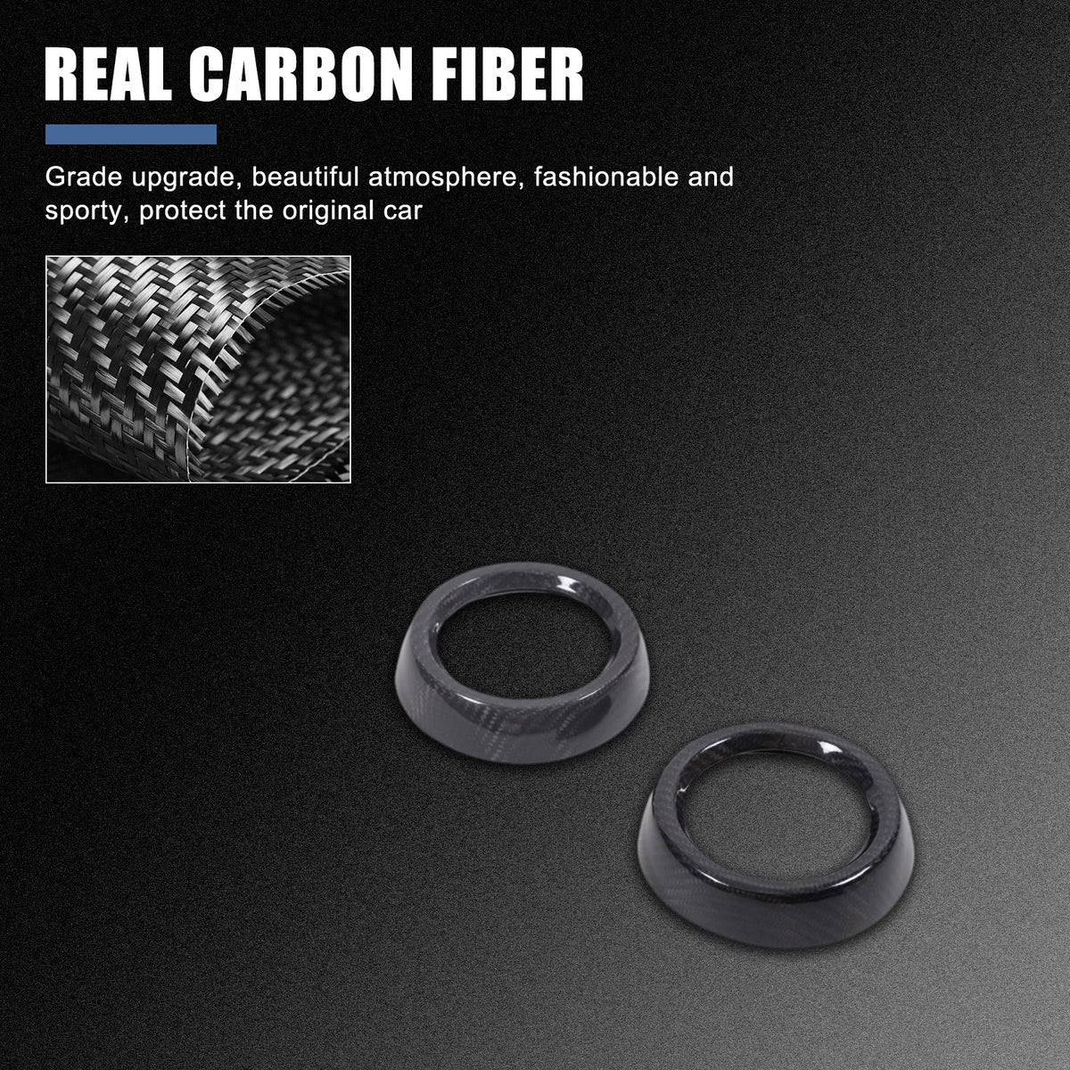 Real Carbon Fiber Center Side Air Vent Outlet Ring Trim For Alfa Romeo Tonale 9