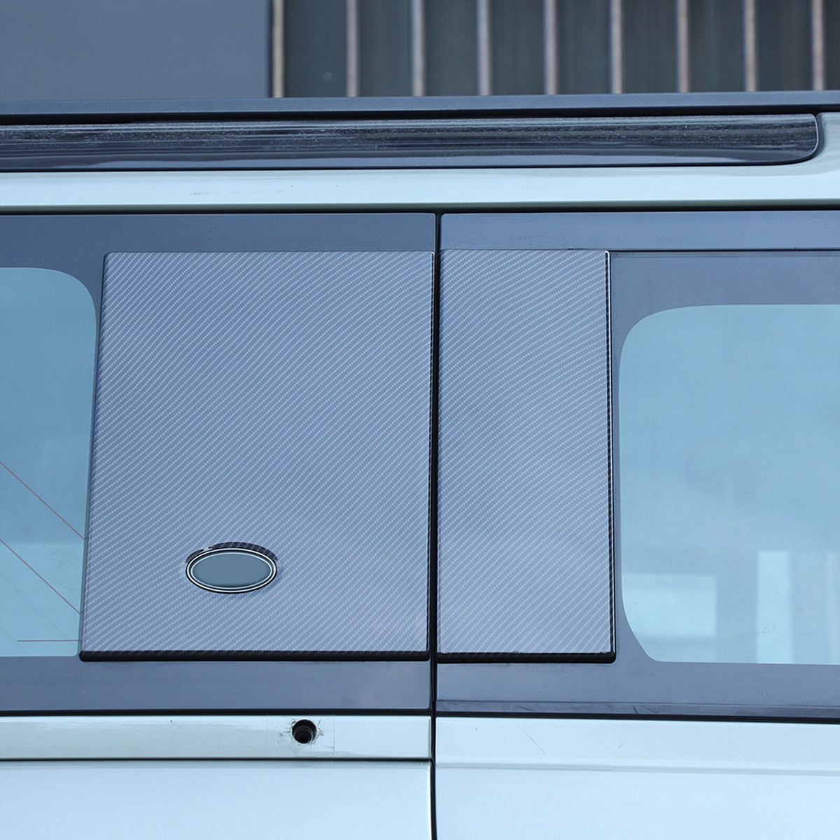 ABS Carbon fiber Rear Side Window Cover Panel Trim For LAND ROVER DEFENDER 20-24 8
